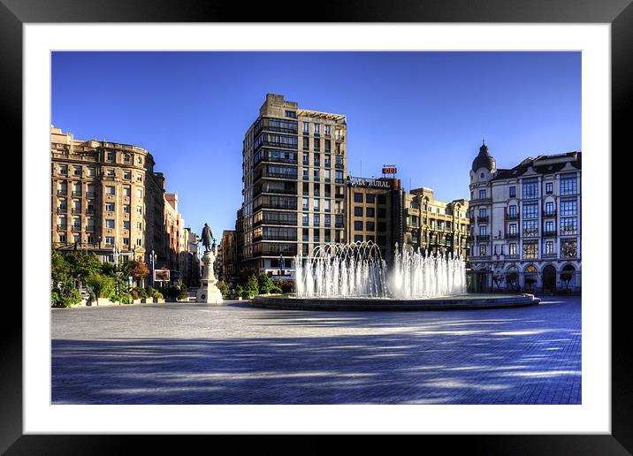 Plaza de Zorrilla Framed Mounted Print by Tom Gomez