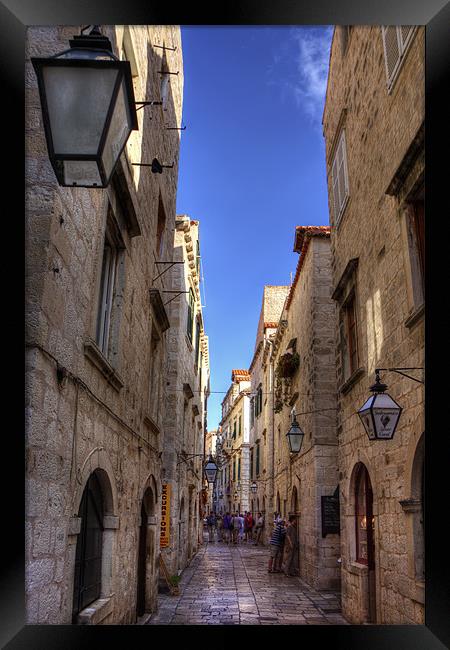 An Alley in Dubrovnik Framed Print by Tom Gomez