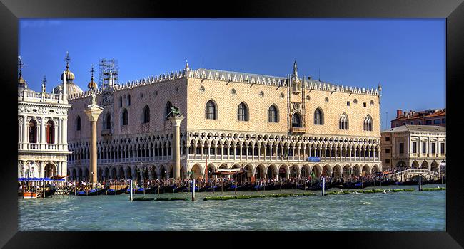 Doges Palace from the Giudecca Canal Framed Print by Tom Gomez