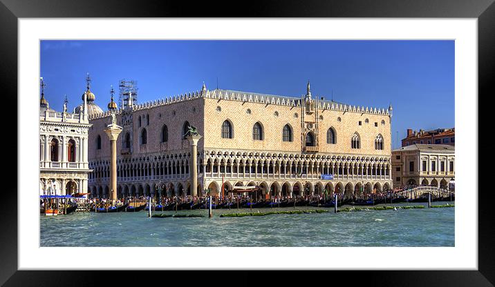 Doges Palace from the Giudecca Canal Framed Mounted Print by Tom Gomez