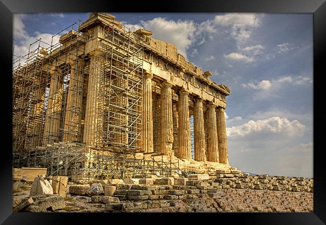 The Parthenon Framed Print by Tom Gomez