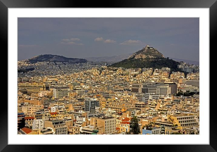 Mount Lycabettus Framed Mounted Print by Tom Gomez