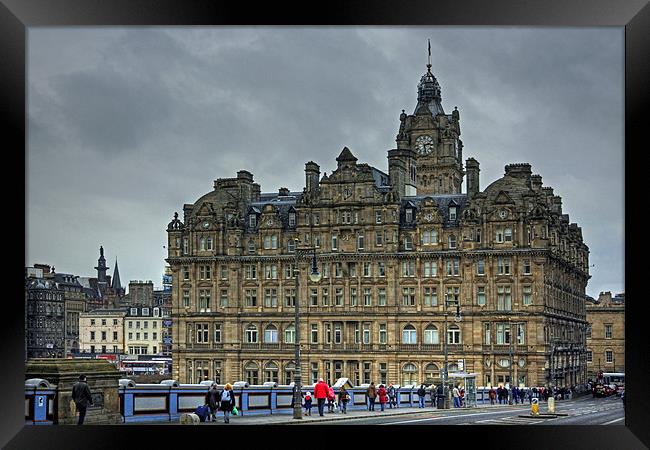 The Balmoral from North Bridge Framed Print by Tom Gomez