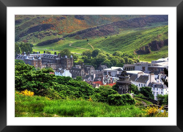 Holyrood from Calton Hill Framed Mounted Print by Tom Gomez