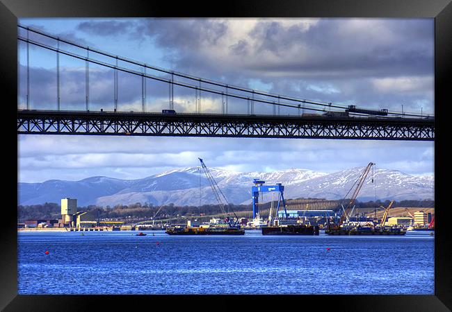 New Forth Crossing - 15 February 2013 Framed Print by Tom Gomez