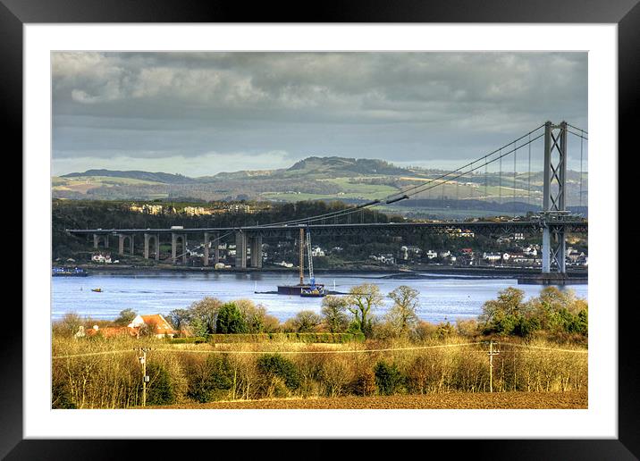 New Forth Crossing - 16 February 2013 Framed Mounted Print by Tom Gomez