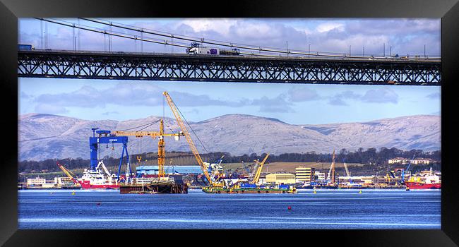 New Forth Crossing - 19 April 2013 Framed Print by Tom Gomez