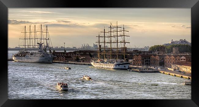 When 4 masts are just not enough Framed Print by Tom Gomez