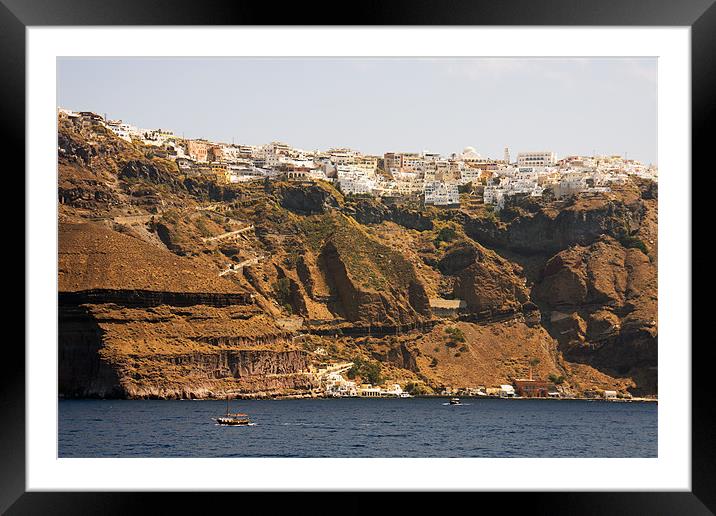 Thíra, Santorini, Greece Framed Mounted Print by Tom Gomez