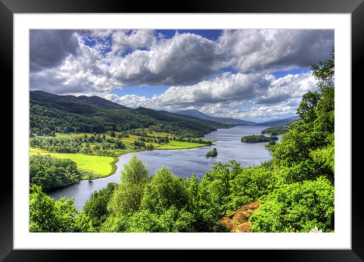 Looking over Loch Tummel Framed Mounted Print by Tom Gomez