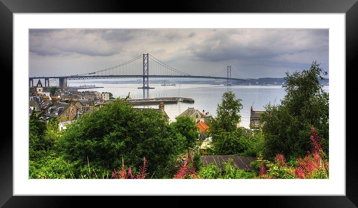 Queensferry and Road Bridge Framed Mounted Print by Tom Gomez