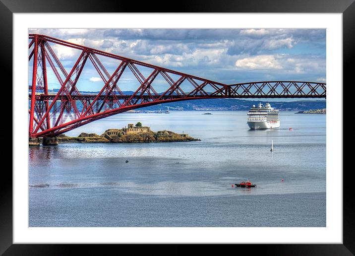 MS Marina off Inchgarvie Framed Mounted Print by Tom Gomez