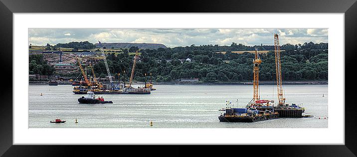 New Forth Crossing - 31 July 2013 Framed Mounted Print by Tom Gomez