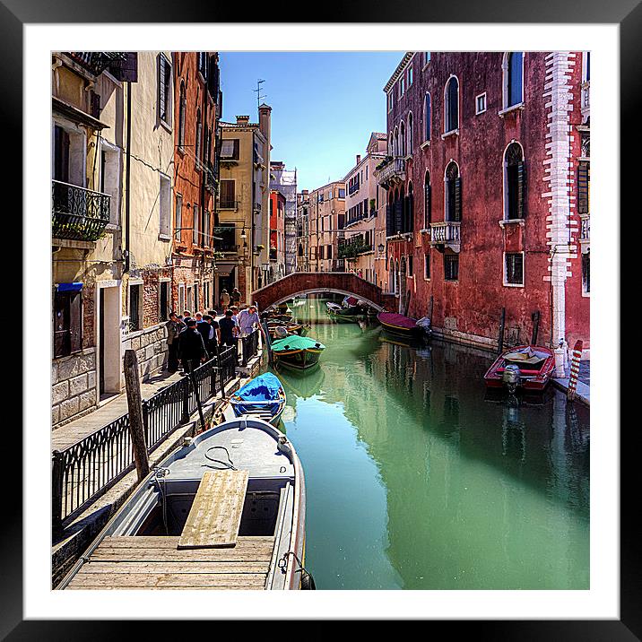 Rio dei Frari Framed Mounted Print by Tom Gomez