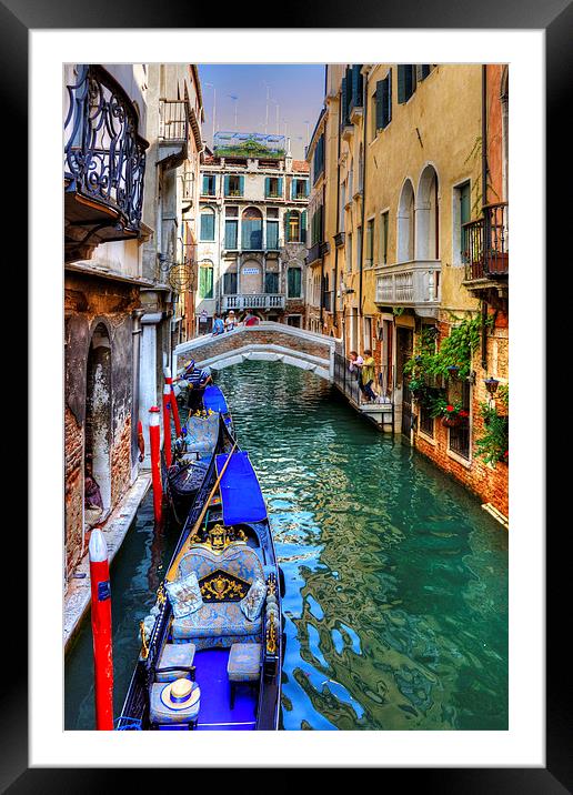 Venice Canal Framed Mounted Print by Tom Gomez