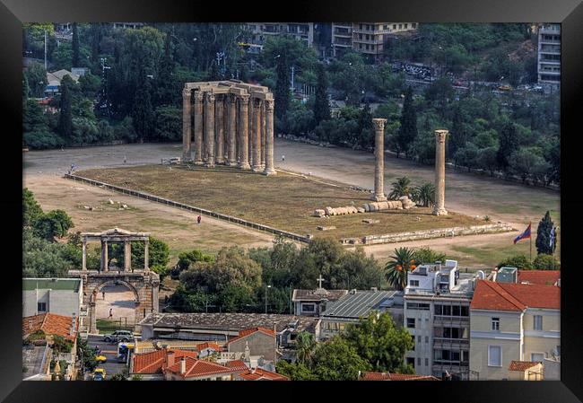 Temple of Olympian Zeus Framed Print by Tom Gomez