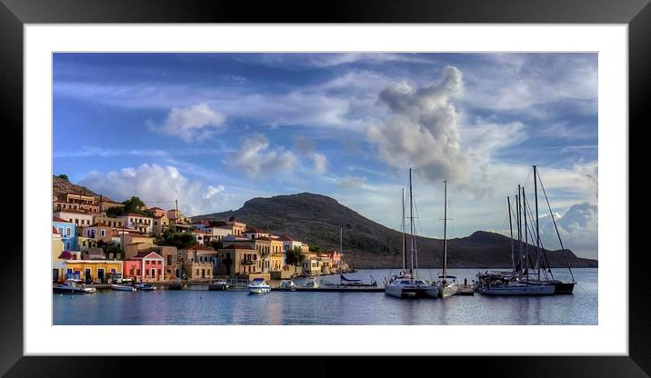 Yachts at the small pier Framed Mounted Print by Tom Gomez
