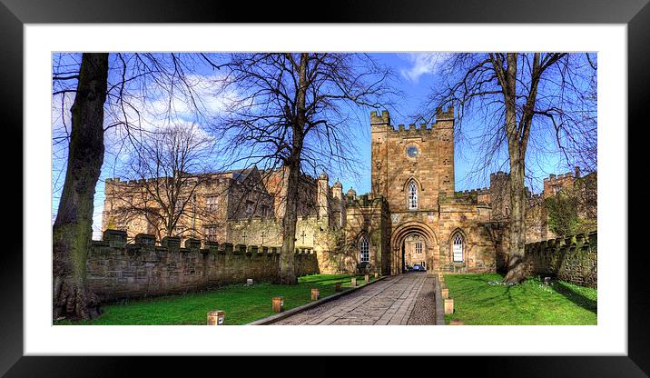 Durham Castle Gate Framed Mounted Print by Tom Gomez