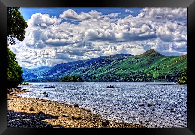 Rowboats on Derwentwater Framed Print by Tom Gomez