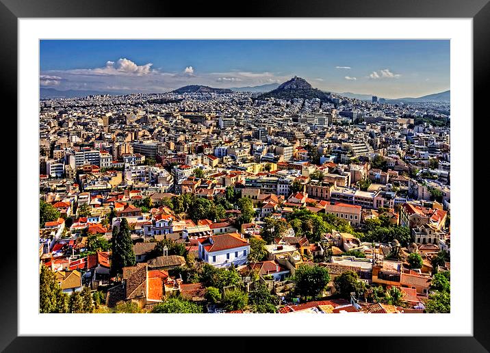 Athens Framed Mounted Print by Tom Gomez