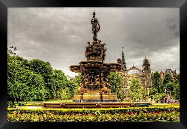 Ross Fountain and St Cuthbert's Church Framed Print by Tom Gomez