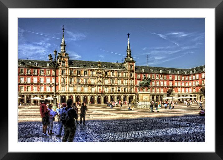 The place to be in Madrid Framed Mounted Print by Tom Gomez