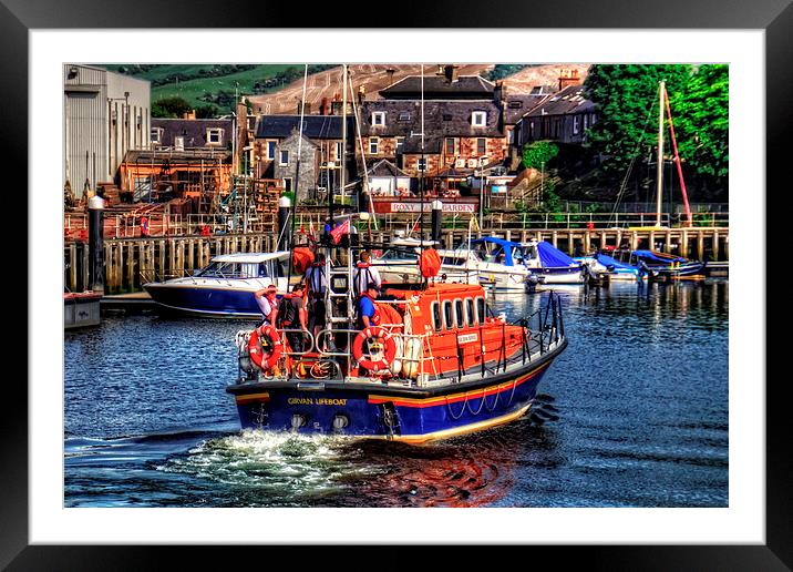 Girvan Lifeboat Framed Mounted Print by Tom Gomez