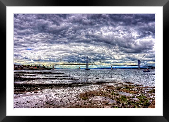 Clouds over the Bridge Framed Mounted Print by Tom Gomez