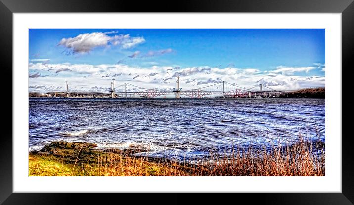 New Forth Crossing - 3 March 2015 Framed Mounted Print by Tom Gomez