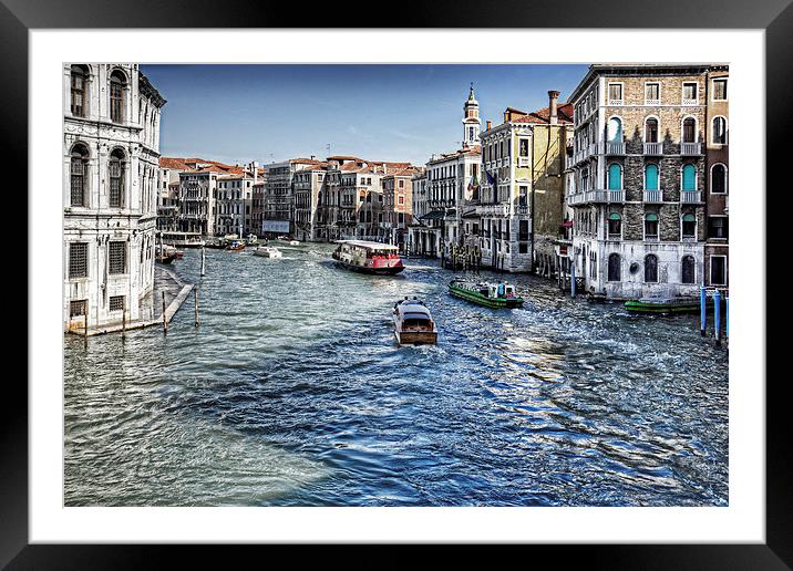 North from the Rialto Bridge Framed Mounted Print by Tom Gomez