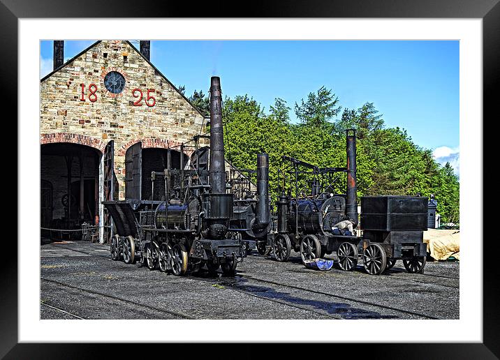 Steam Locomotives at Beamish Framed Mounted Print by Tom Gomez