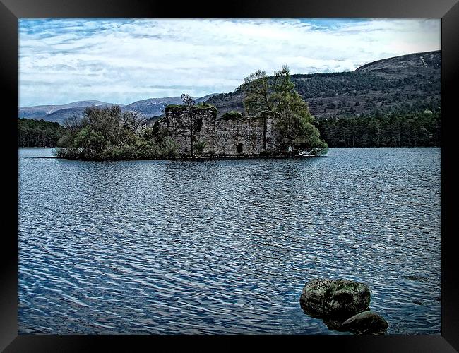 Loch an Eilein Castle Ruin Framed Print by Tom Gomez