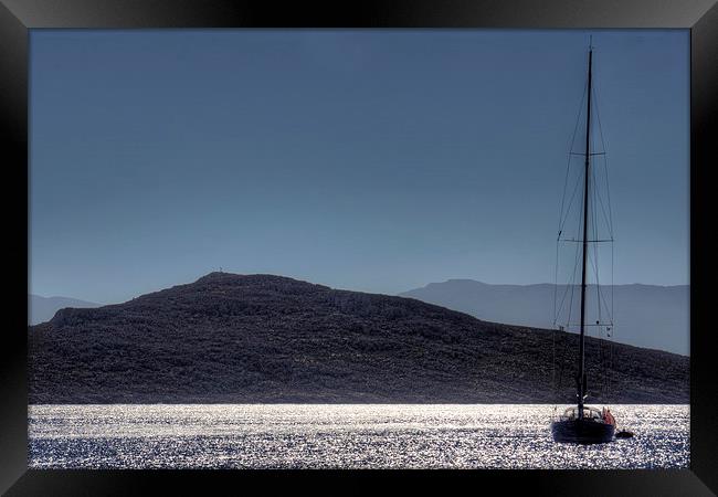 Morning in the Bay of Nimborio Framed Print by Tom Gomez