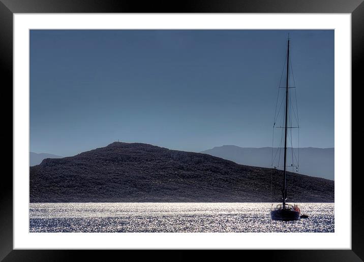 Morning in the Bay of Nimborio Framed Mounted Print by Tom Gomez
