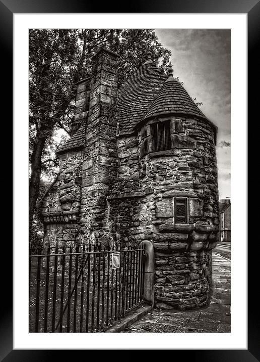 The Queen's Bath House - B&W Framed Mounted Print by Tom Gomez