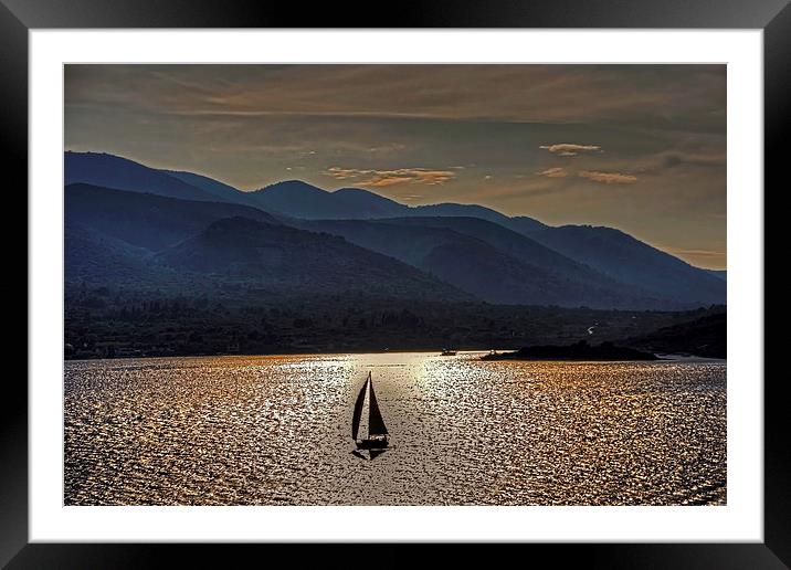 Sunset on the Dalmatian Coast Framed Mounted Print by Tom Gomez