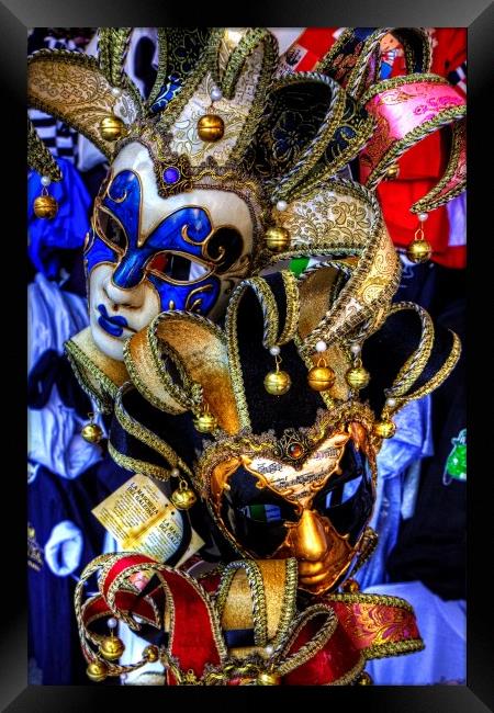 Venetian Carnival Masks                           Framed Print by Tom Gomez