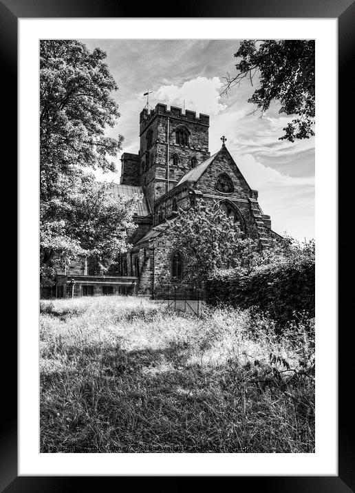 Carlisle Cathedral - B&W Framed Mounted Print by Tom Gomez
