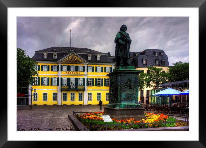 Central Post Office and Beethoven Memorial in Bonn Framed Mounted Print by Tom Gomez
