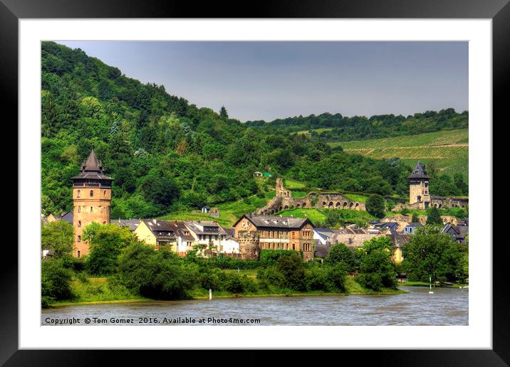 Oberwesel Ringmauer Framed Mounted Print by Tom Gomez