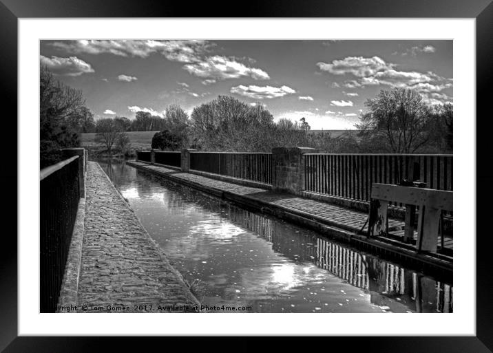 The Almond Aquaduct - B&W Framed Mounted Print by Tom Gomez