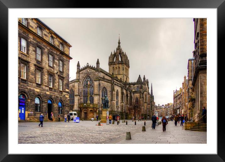 St Giles on the High Street Framed Mounted Print by Tom Gomez