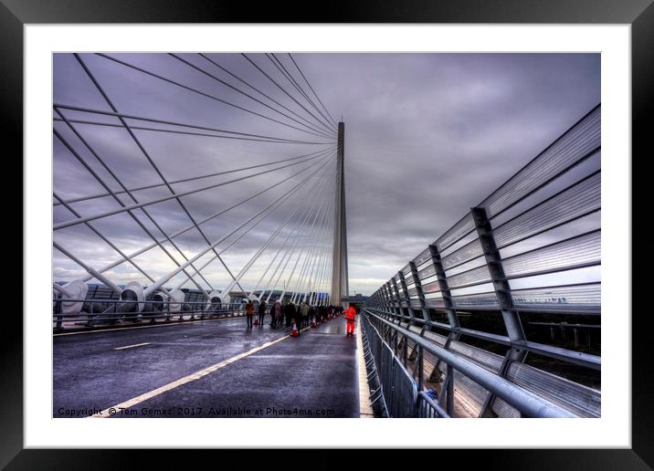 The North Tower of the Queensferry Crossing Framed Mounted Print by Tom Gomez