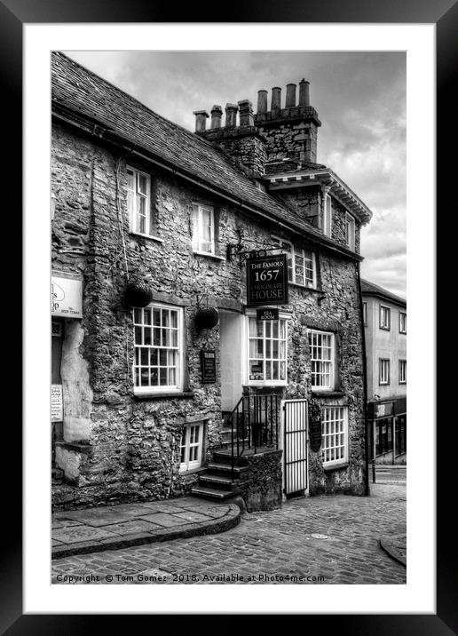 The Chocolate House - B&W Framed Mounted Print by Tom Gomez