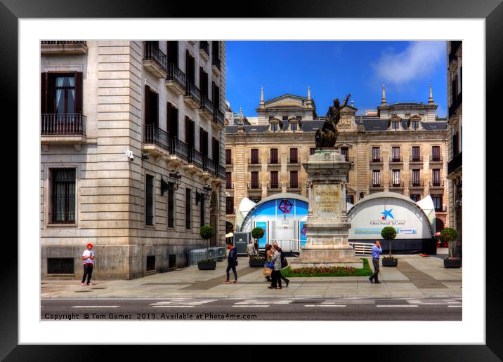 Monument to Pedro de Velarde Framed Mounted Print by Tom Gomez