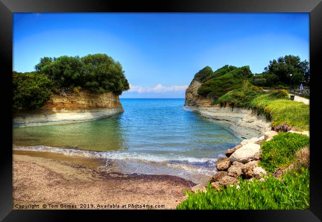 Small Beach at Canal D’Amour Framed Print by Tom Gomez