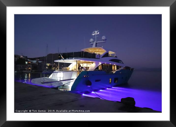 Anka Motor Yacht Framed Mounted Print by Tom Gomez