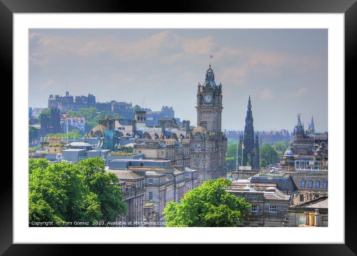 Edinburgh Framed Mounted Print by Tom Gomez