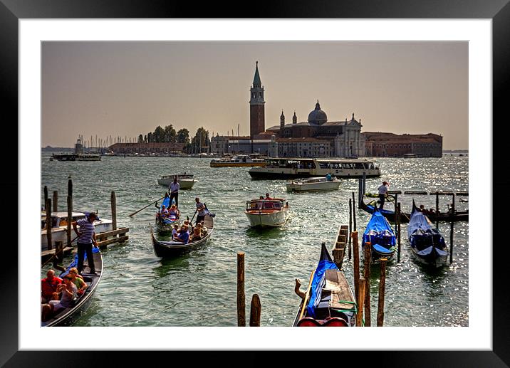 Giudecca Canal Framed Mounted Print by Tom Gomez