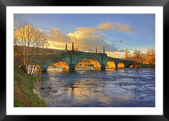 Wades Bridge at Aberfeldy Framed Mounted Print by Tom Gomez